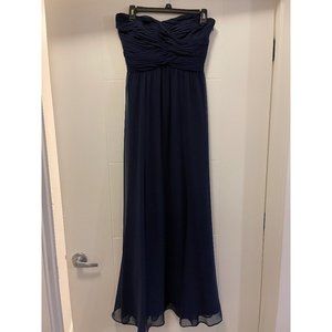 Ralph Lauren navy strapless formal dress